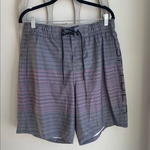 Spyder Swim Surf Sand Sun line Men’s gray pink and black trunks XL NWT